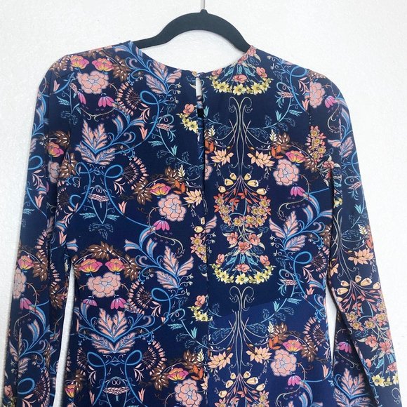 I. Madeline Midi Dress Small Long Sleeve Floral - Picture 4 of 11